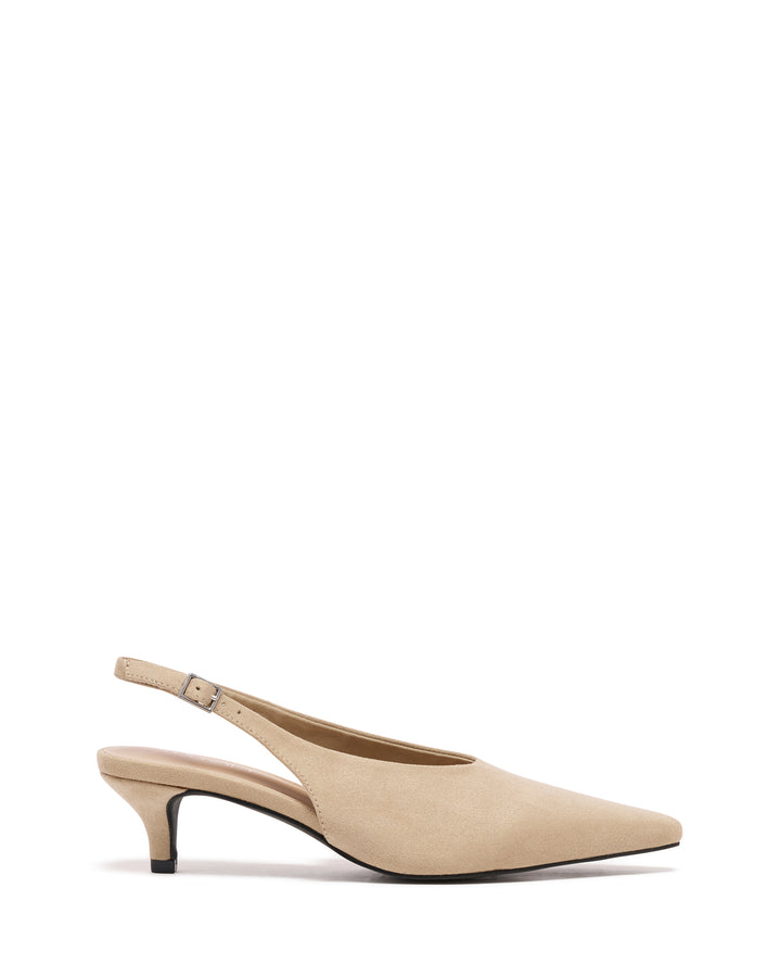 Indiana Slingback Heel Cashew Suede