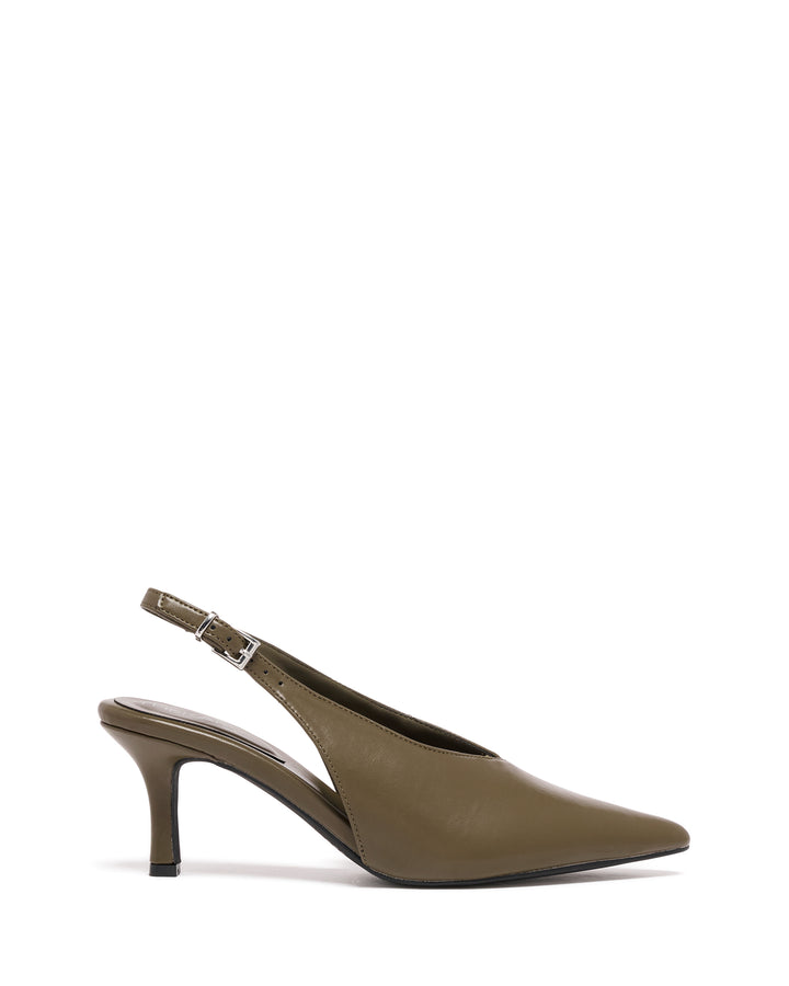 Jacs Slingback Pump Khaki Smooth