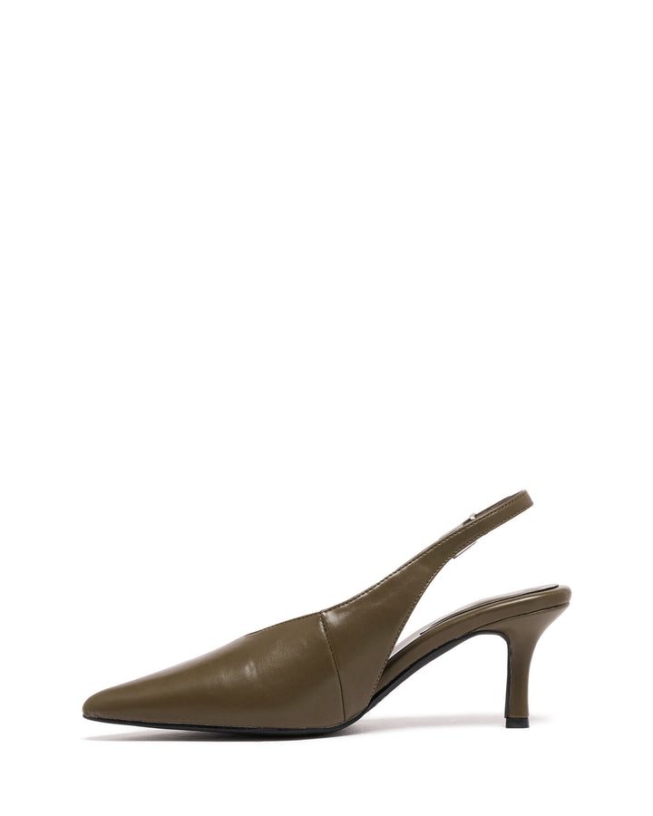 Jacs Slingback Pump Khaki Smooth