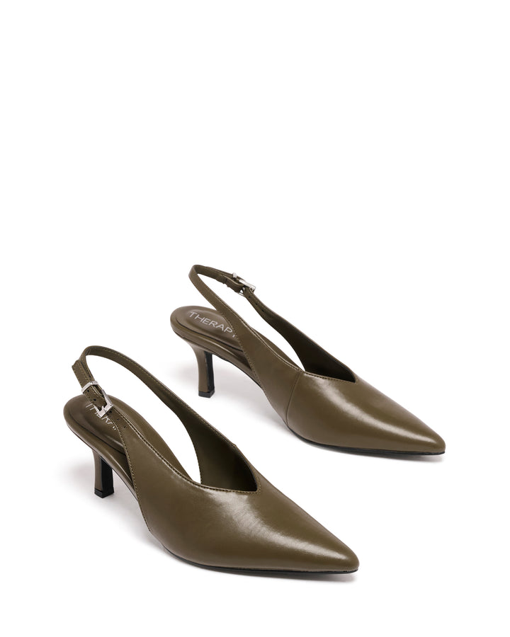 Jacs Slingback Pump Khaki Smooth