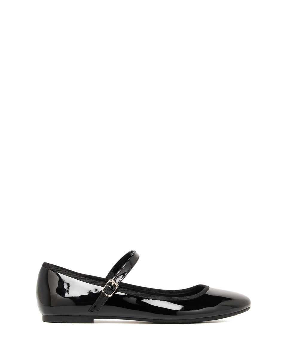 Black patent shoes womens flats hot sale
