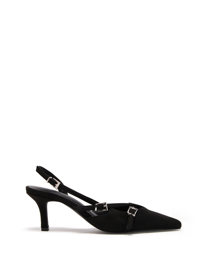 Juicy Slingback Pump Black Microsuede