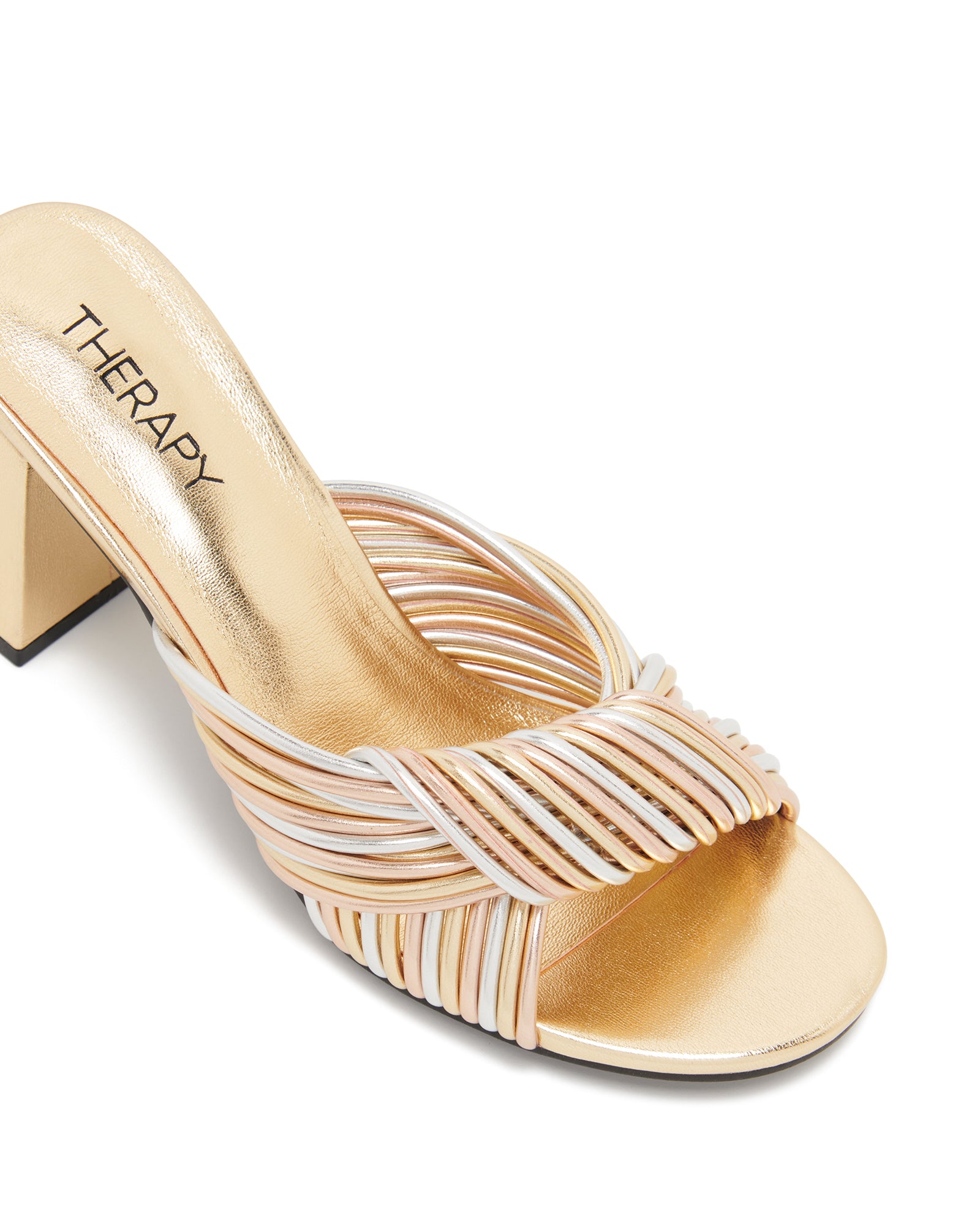 Therapy Shoes Kaylee Gold Metallic | Women's Heels | Sandals | Mules