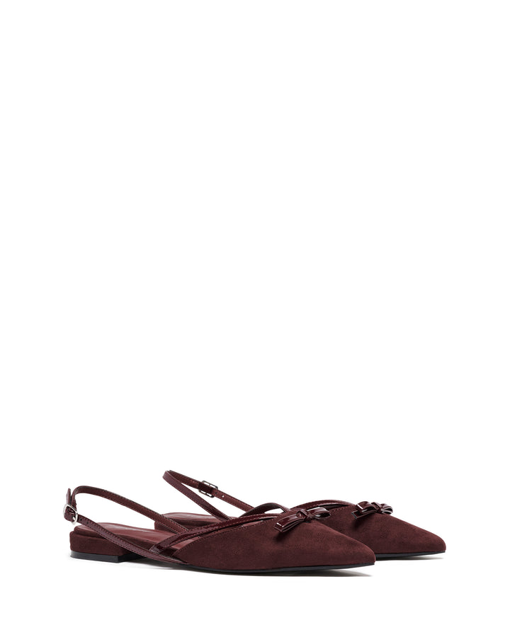Lalaa Flat Point Bordeaux Suede