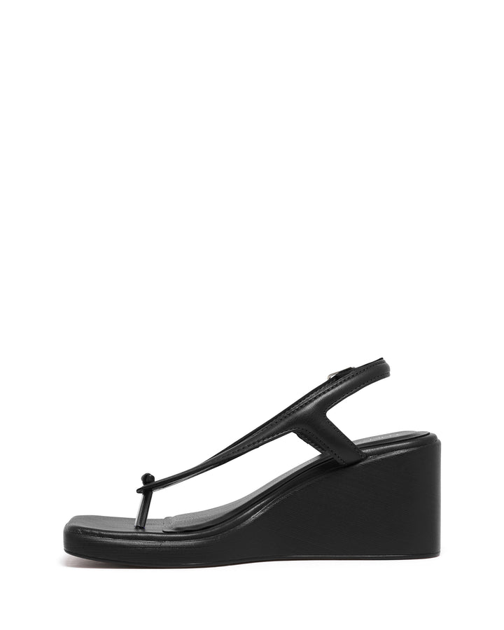 Leni Slingback Wedge Black