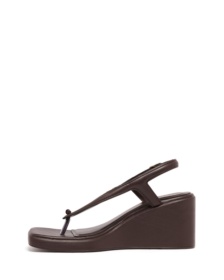 Leni Slingback Wedge Chocolate