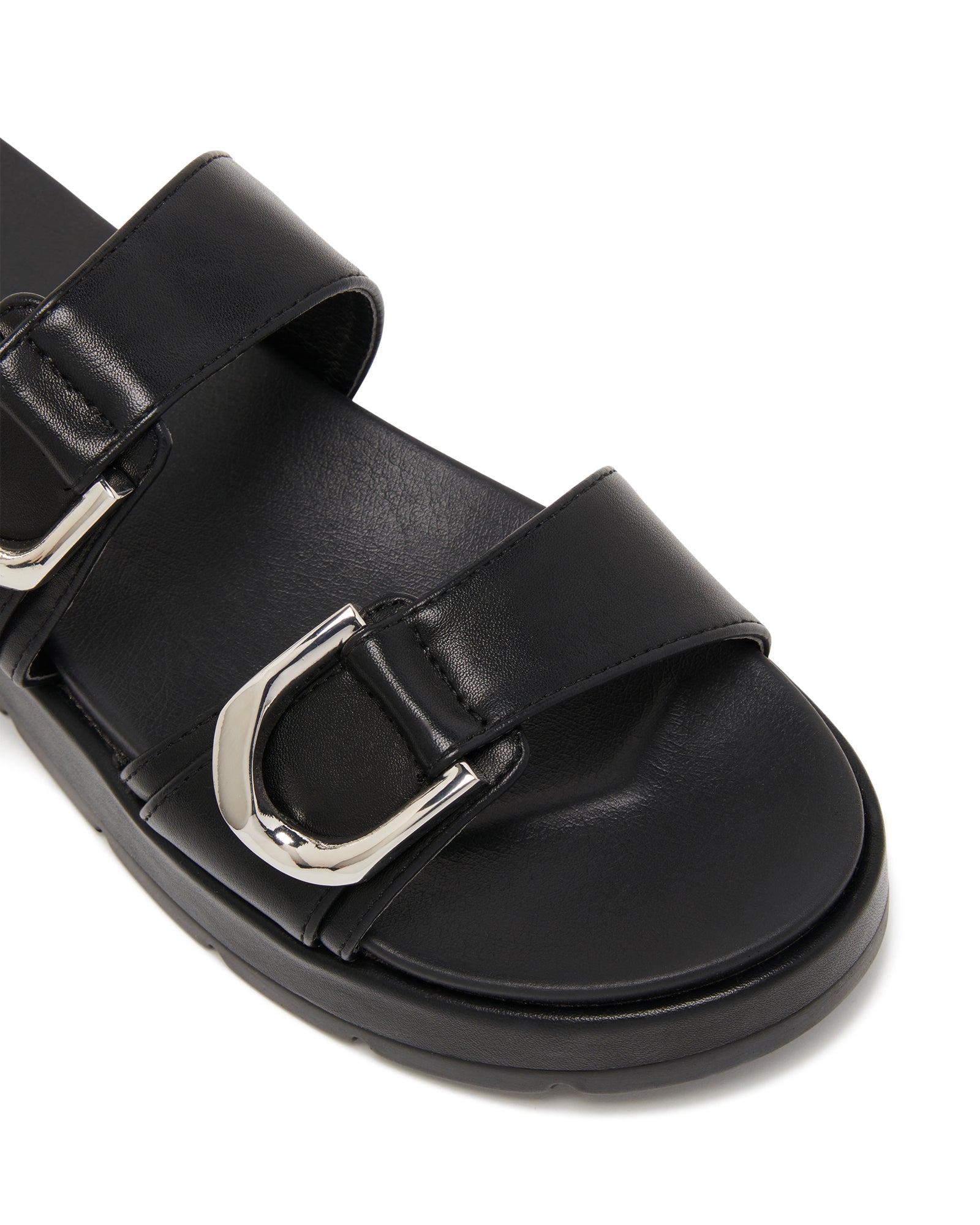 Therapy Shoes Link Black Smooth | Women's Sandals | Slides | Platform