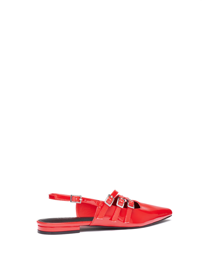 Lisst Slingback Flat Red Patent