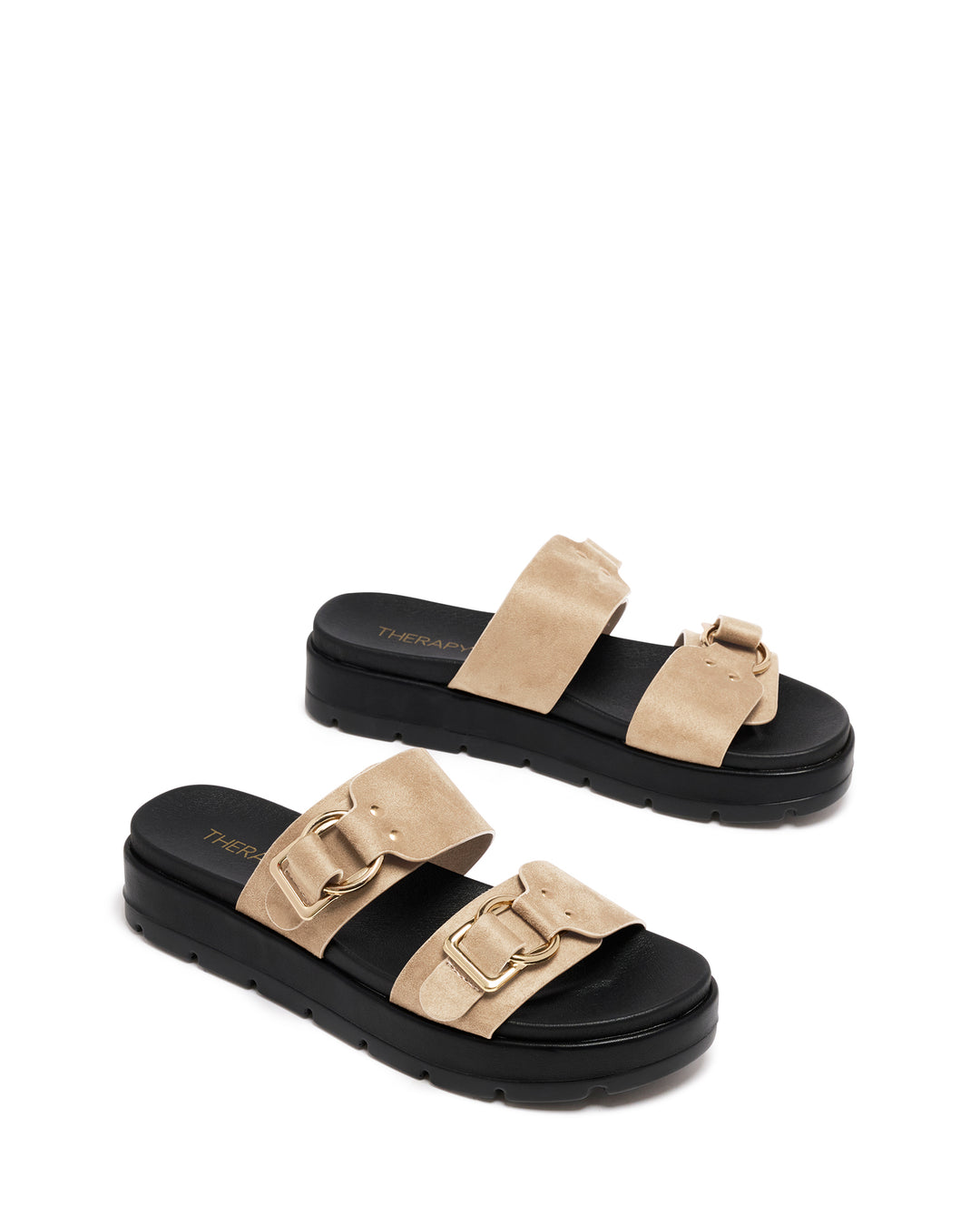 Litmus Flatform Sandals Cashew Suede
