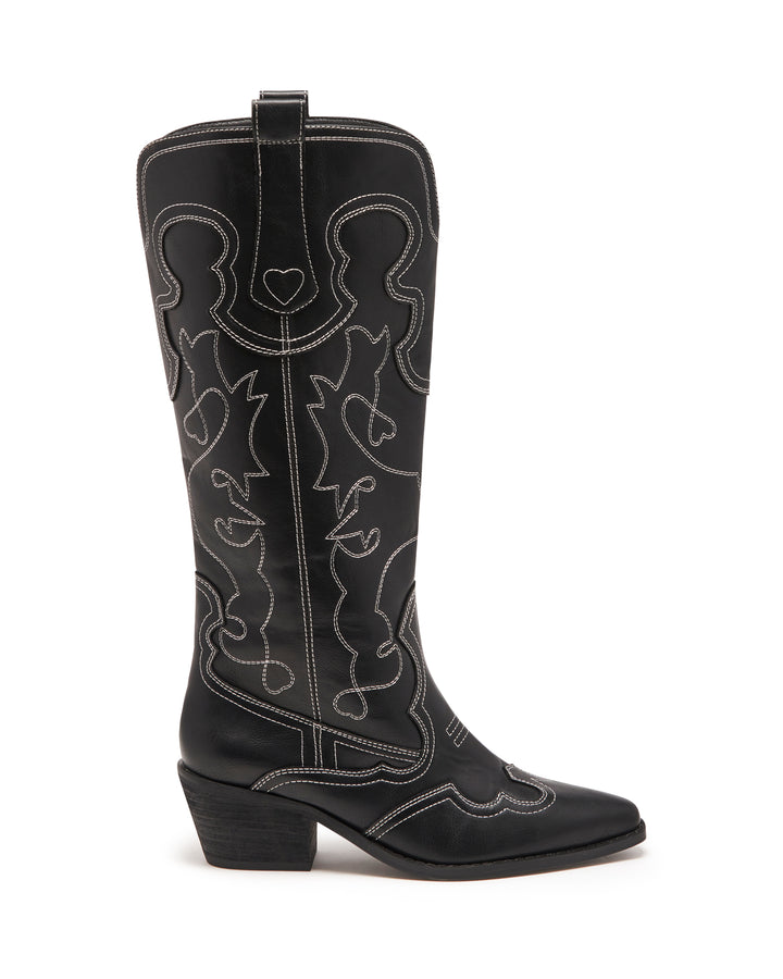 Malvin Cowboy Boot Black Smooth