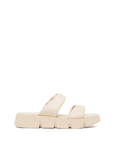 Therapy Shoes Maxie Bone Smooth | Women's Sandals | Slides | Flatform