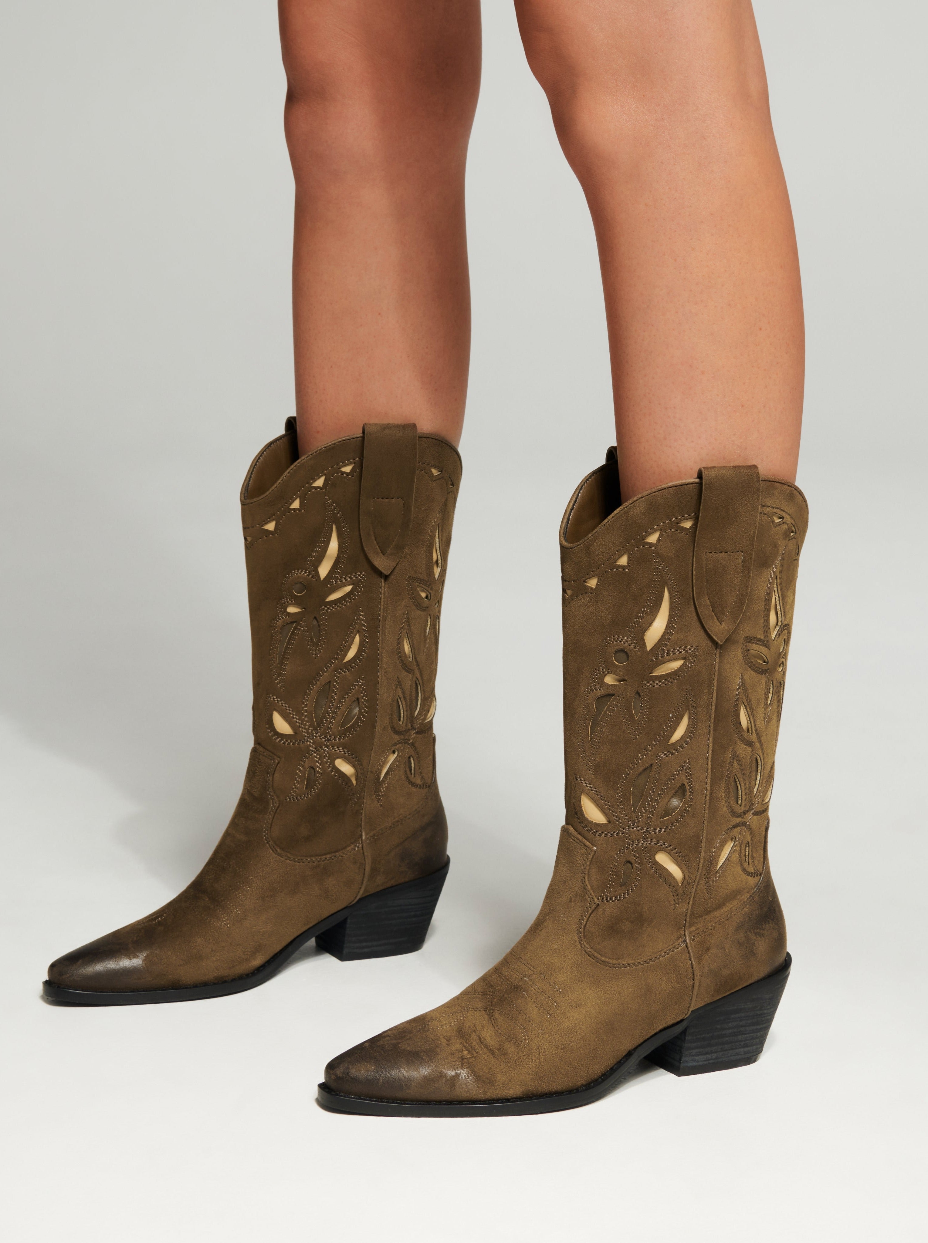 Therapy Shoes Miley Taupe | Women's Boots | Western | Cowboy | Tall