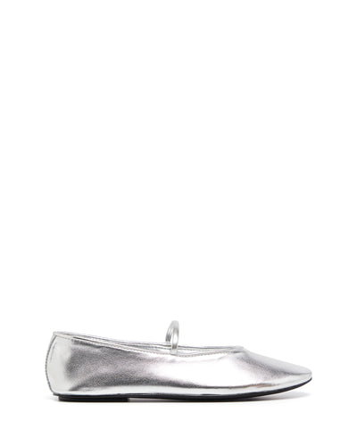Therapy Shoes Moncherri Silver Smooth | Women's Flats | Ballet | Soft