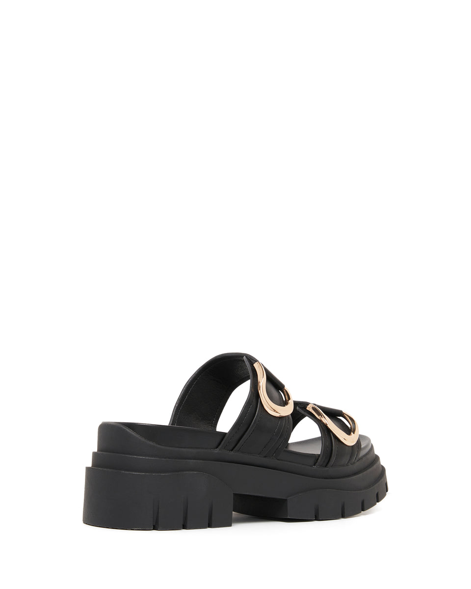 Therapy Shoes Myer Black Women's Sandals Slides Chunky Flatform