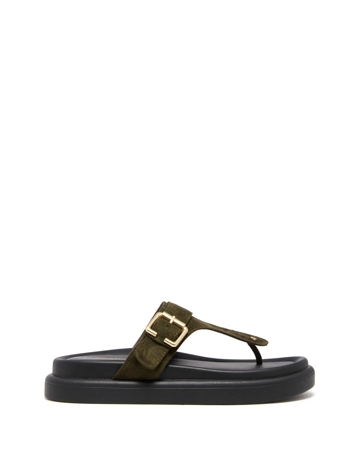 Palloma Sandal Khaki Microsuede