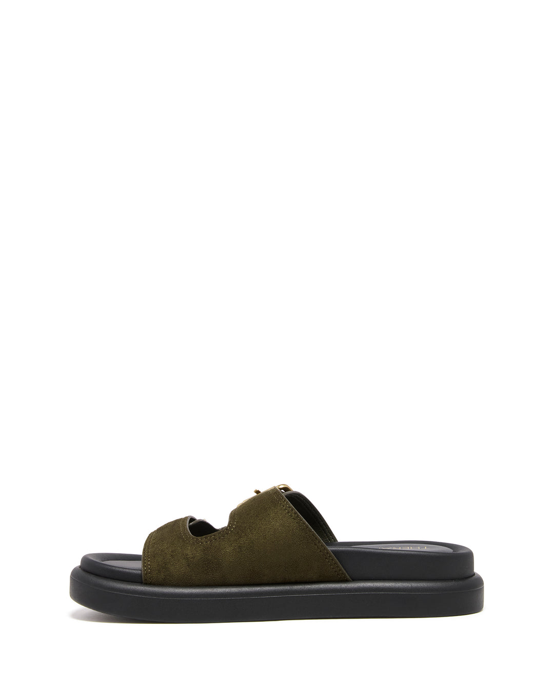 Paxton Sandal Khaki Microsuede
