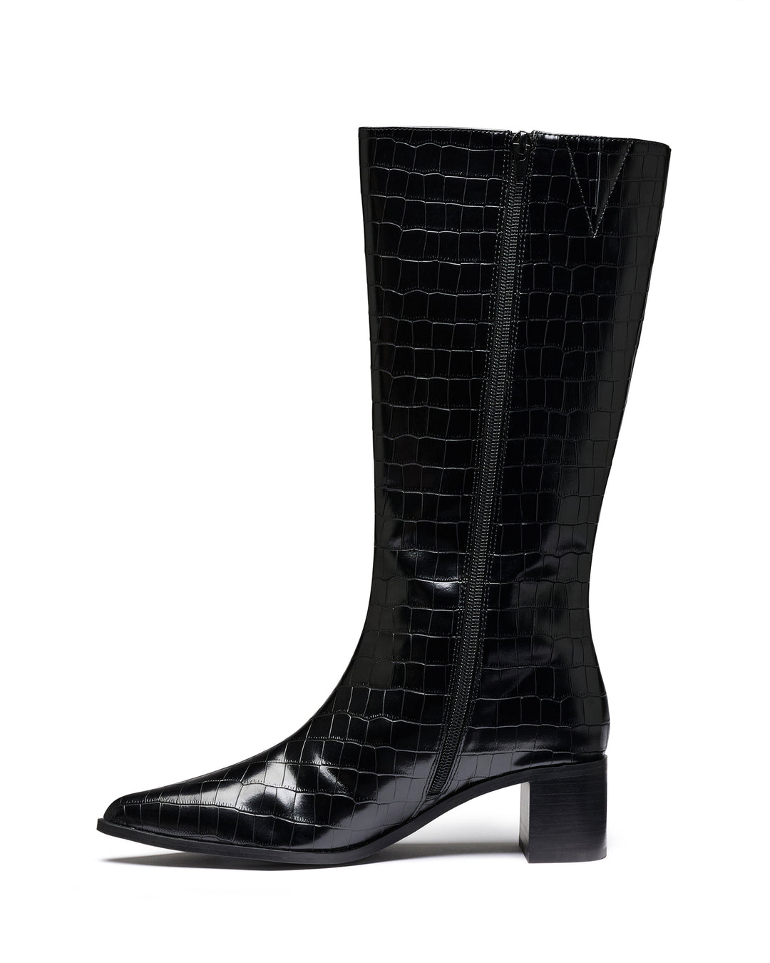 Penny Tall Boot Black Croc