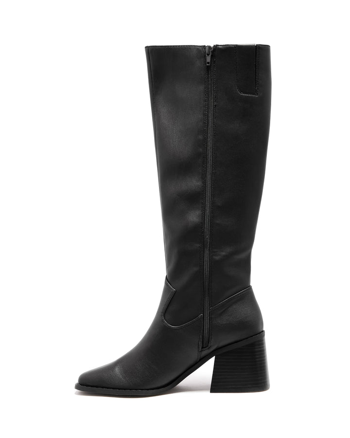 Quinn Tall Boot Black Smooth
