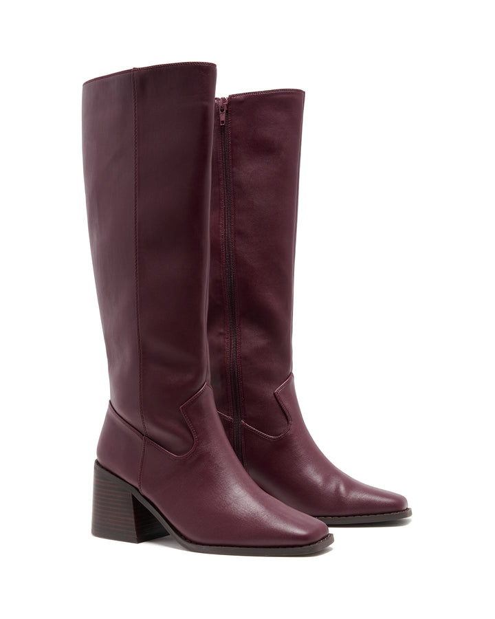 Quinn Tall Boot Bordeaux Smooth