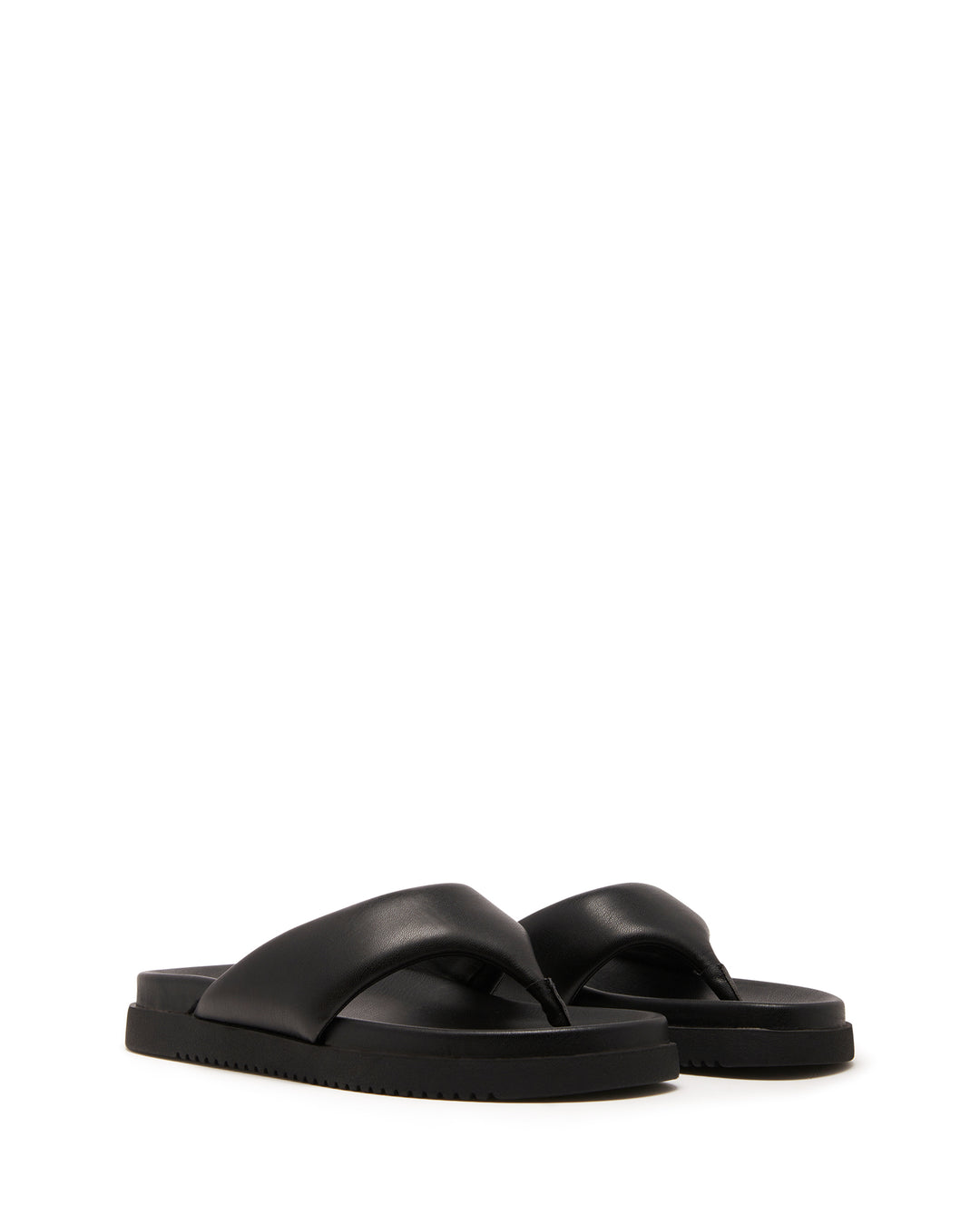 Radar Thong Sandal Black Smooth