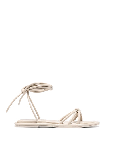 Therapy Shoes Raye Bone Smooth | Women's Sandals | Flats | Tie Up