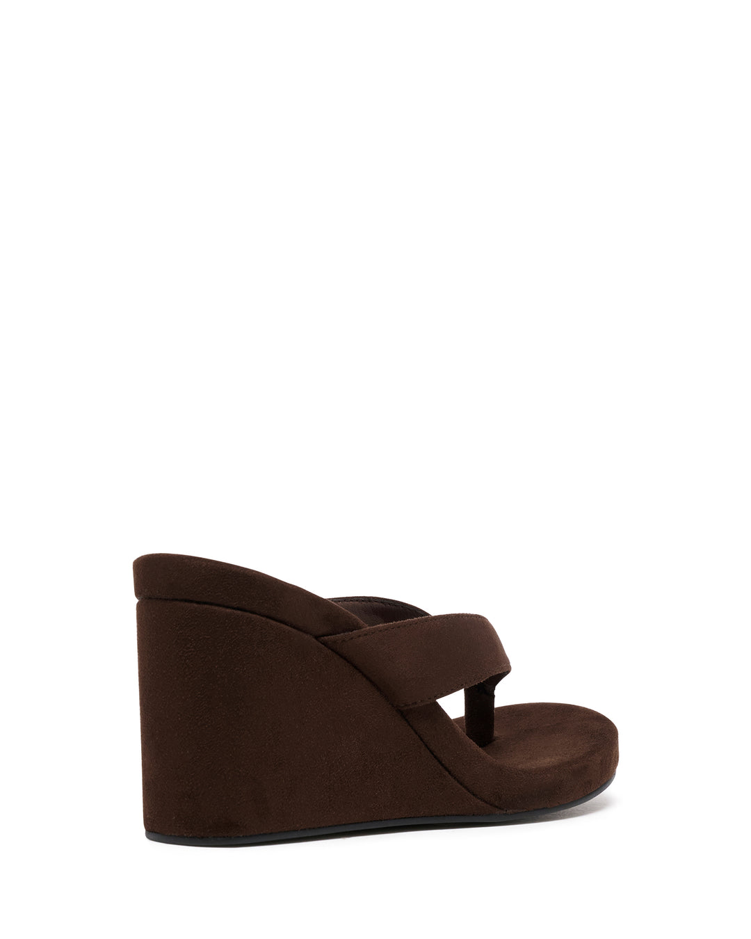 Ren Wedge Chocolate Tonal Faux Suede