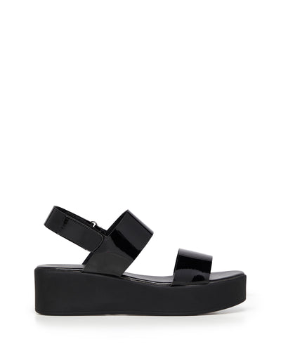 Therapy Shoes Roddick Black Patent | Women's Sandals | Platform | Flatform