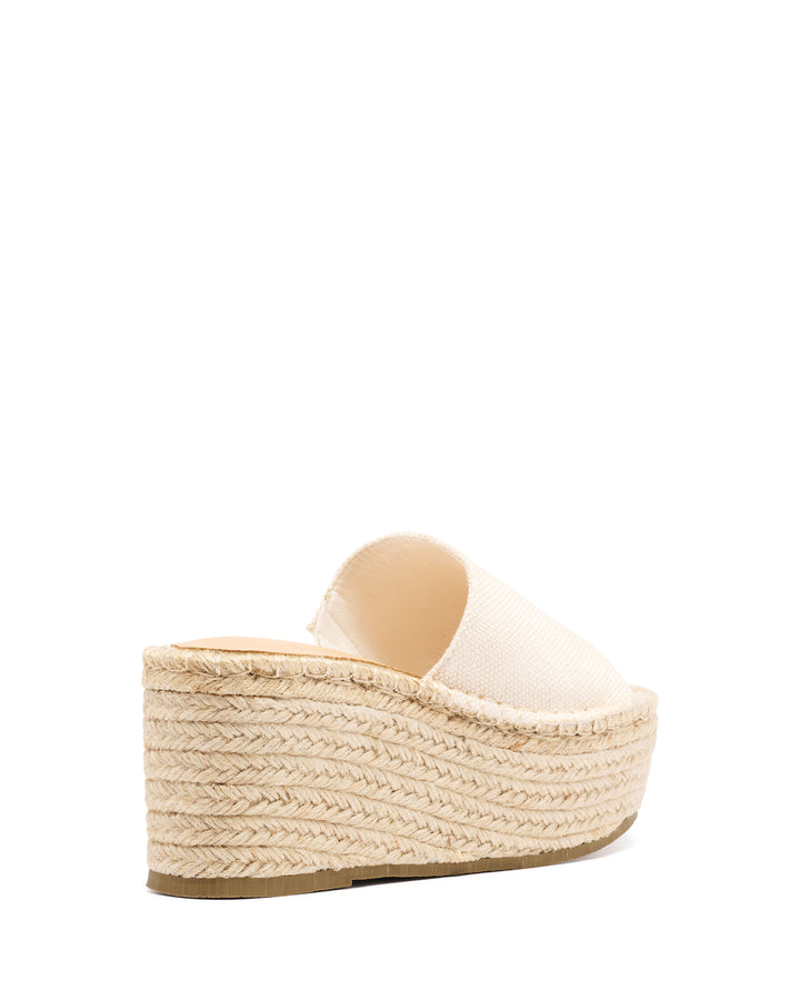 Sable Wedge Slide Natural Linen