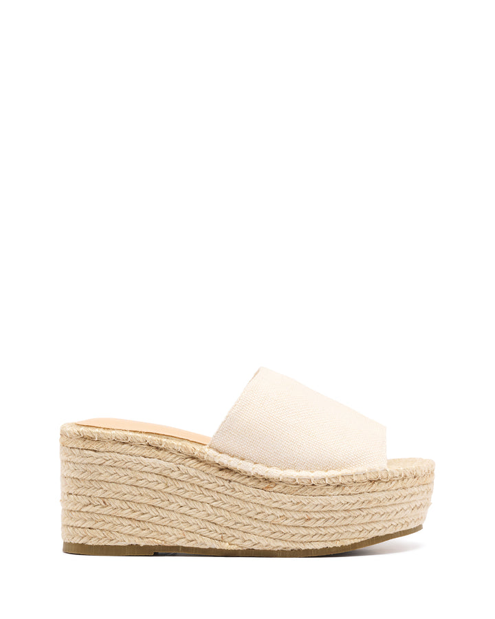Sable Wedge Slide Natural Linen