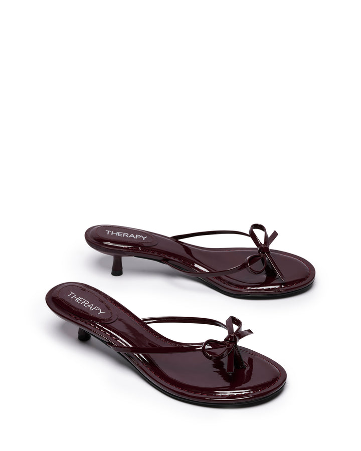 Somer Thong Heel Bordeaux Patent
