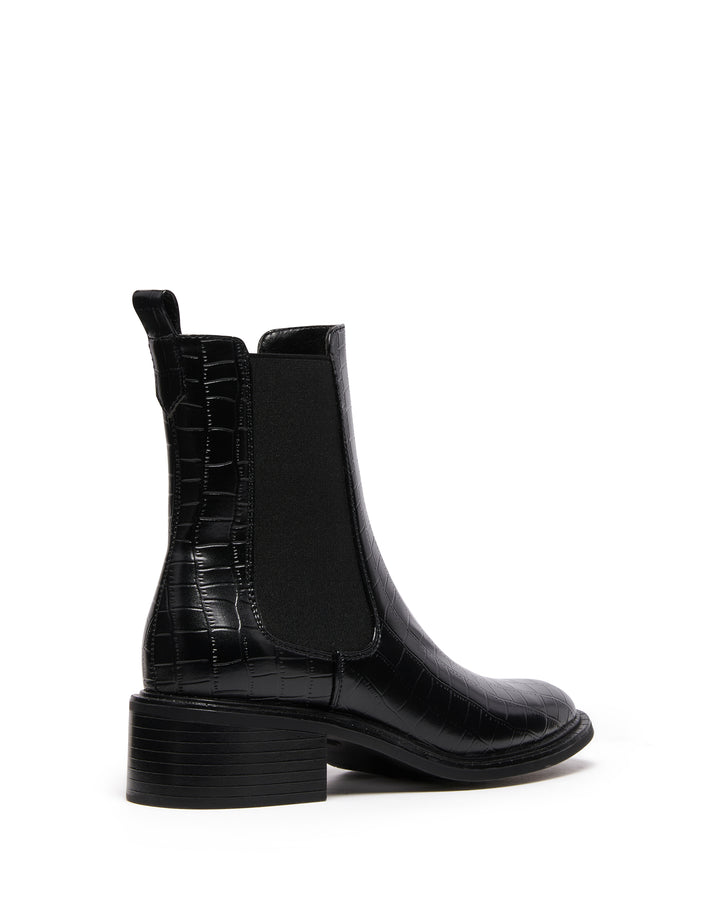 Stable Ankle Boot Black Croc