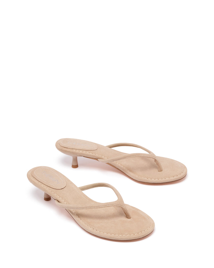 Suki Thong Heel Cashew Suede