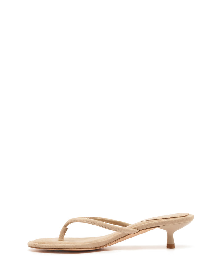 Suki Thong Heel Cashew Suede