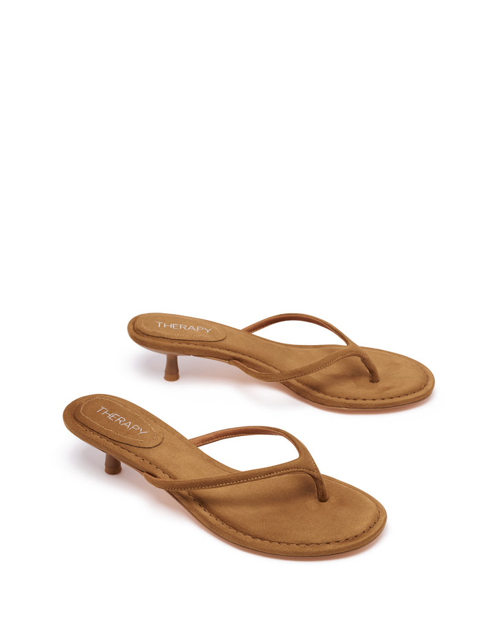 Suki Thong Heel Toffee Suede