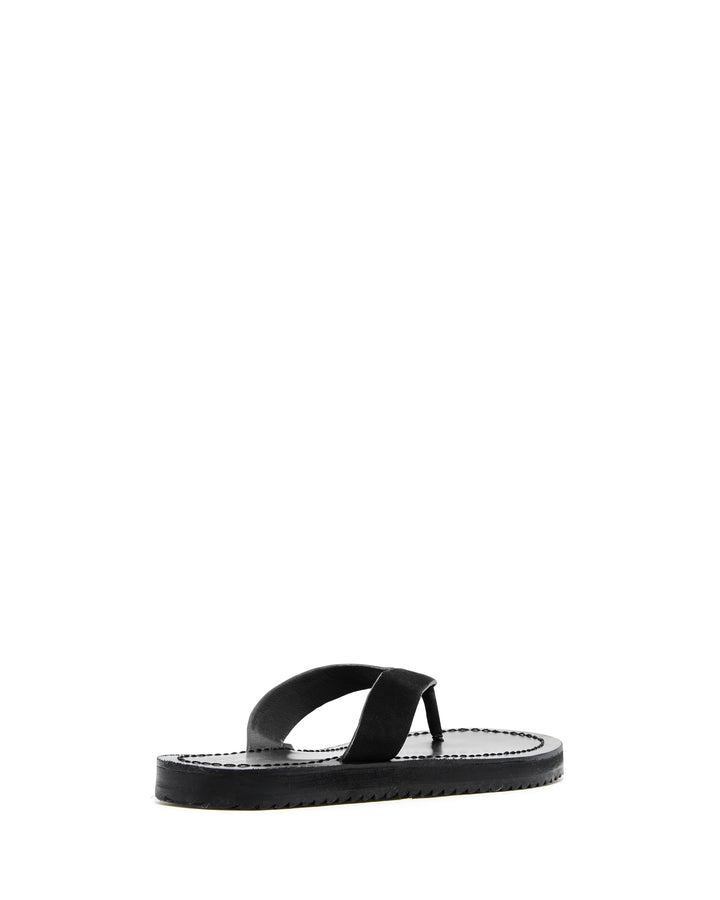 Undone Thong Sandal Black Suede