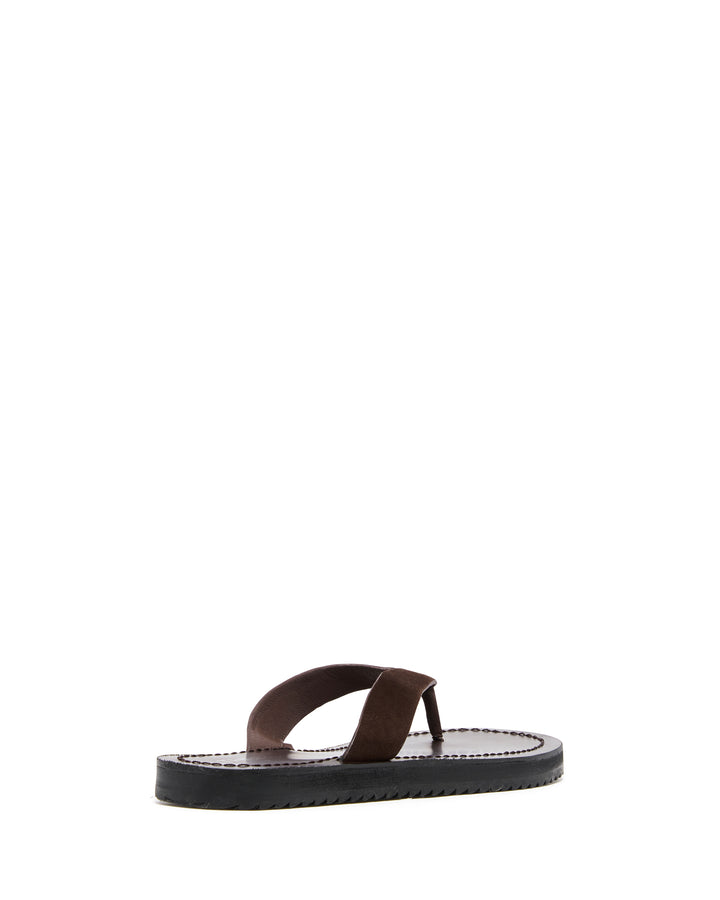 Undone Thong Sandal Chocolate Suede