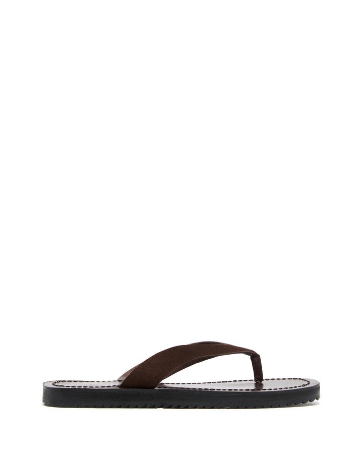 Undone Thong Sandal Chocolate Suede