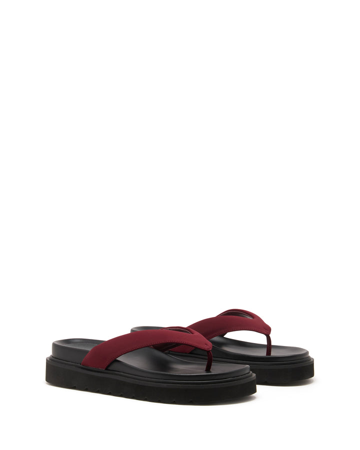 Vacay Thong Sandal Bordeaux Lycra