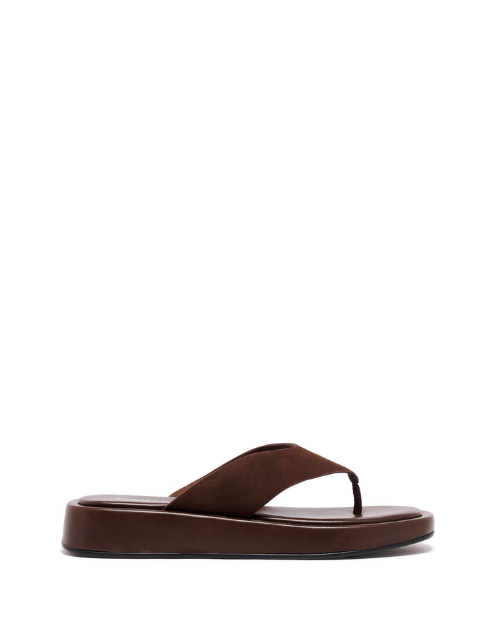 Veda Thong Sandal Chocolate Suede