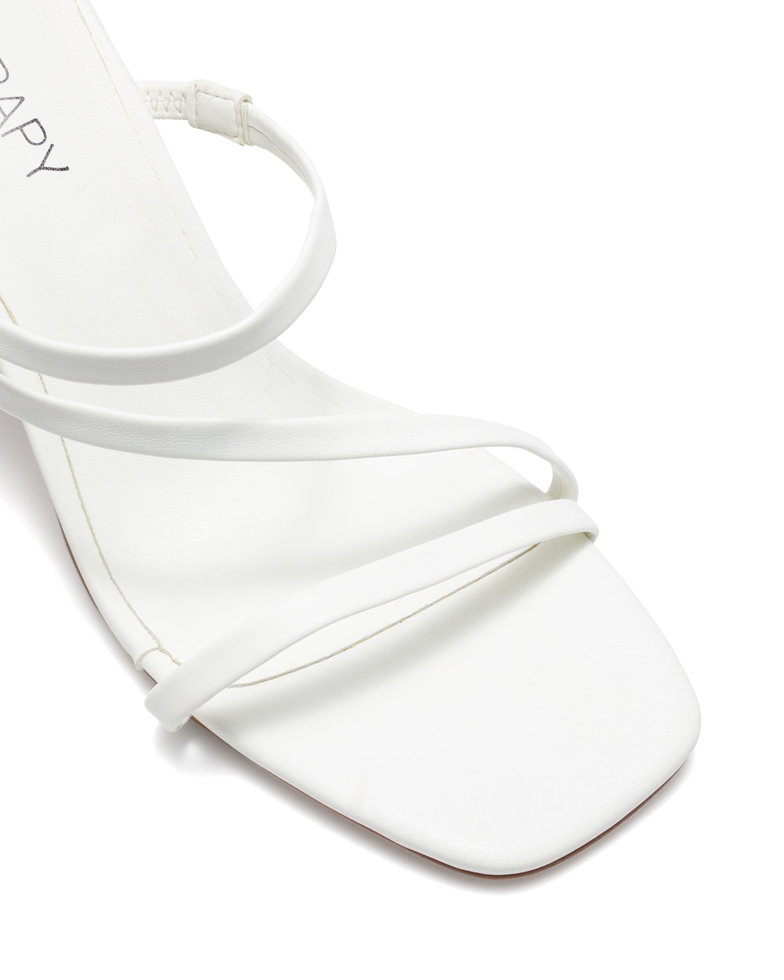 Therapy Shoes Brooklyn White | Women's Heels | Mule | Strappy | Dress