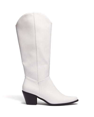 Therapy Shoes Cyrus White | Women's Boots | Western | Knee High | Tall