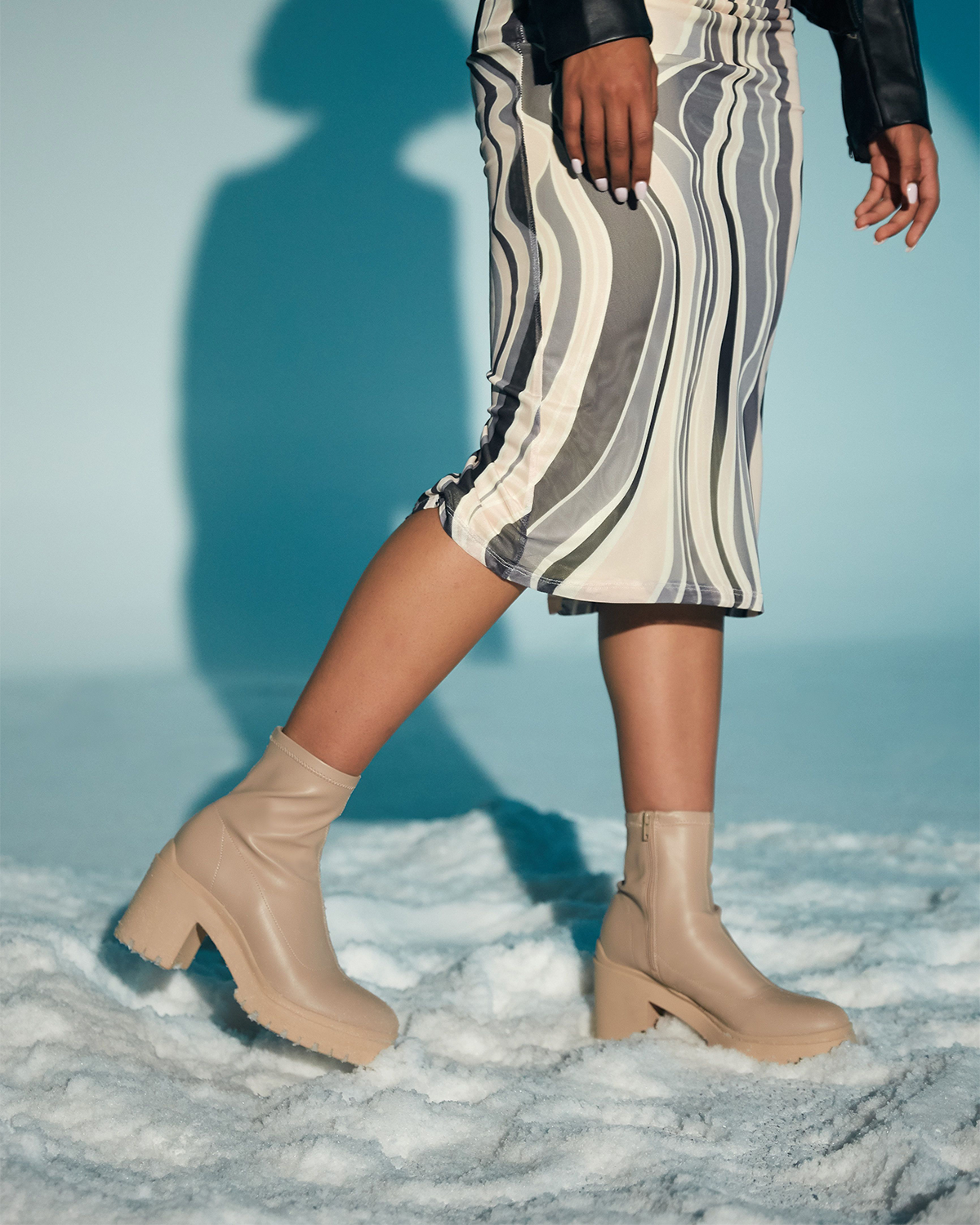 Therapy Shoes Gia Latte | Women's Boots | Platforms | Chunky Heel | 90's