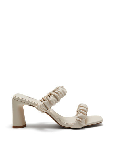 Therapy Shoes Kava Bone | Women's Heels | Sandals | Mule | Ruched