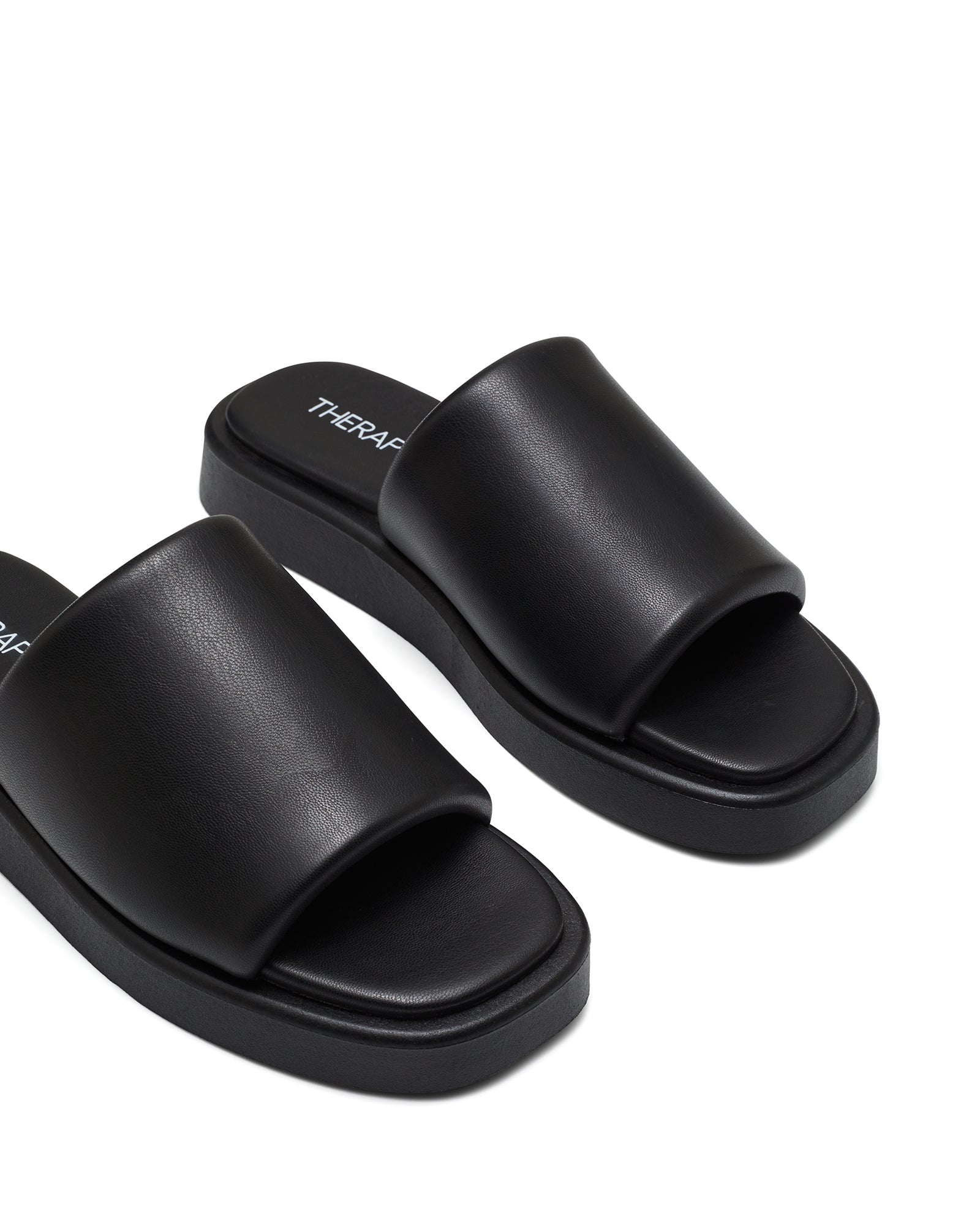 Therapy Shoes Puffy Black | Women's Sandals | Slides | Platform | Flatform