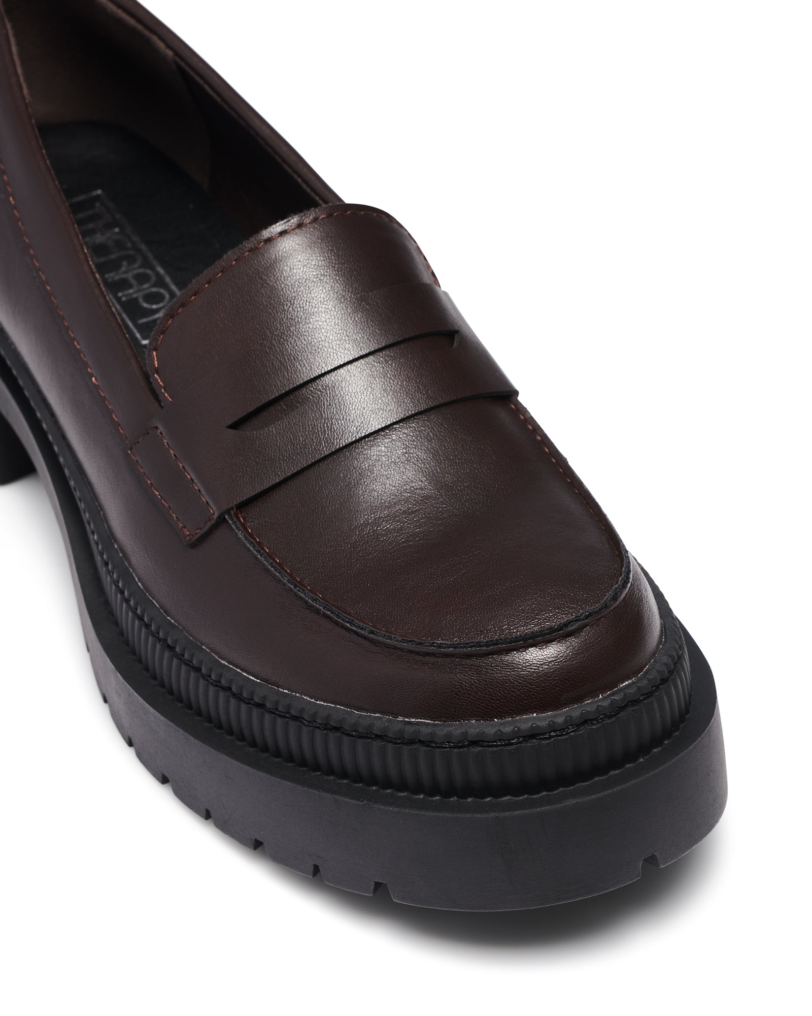 Therapy Shoes Rico Chocolate | Women's Loafers | Flats | Platform | Chunky