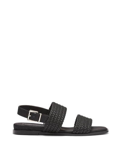 Therapy Shoes Scarlet Black | Women's Sandals | Flats | Woven Strap