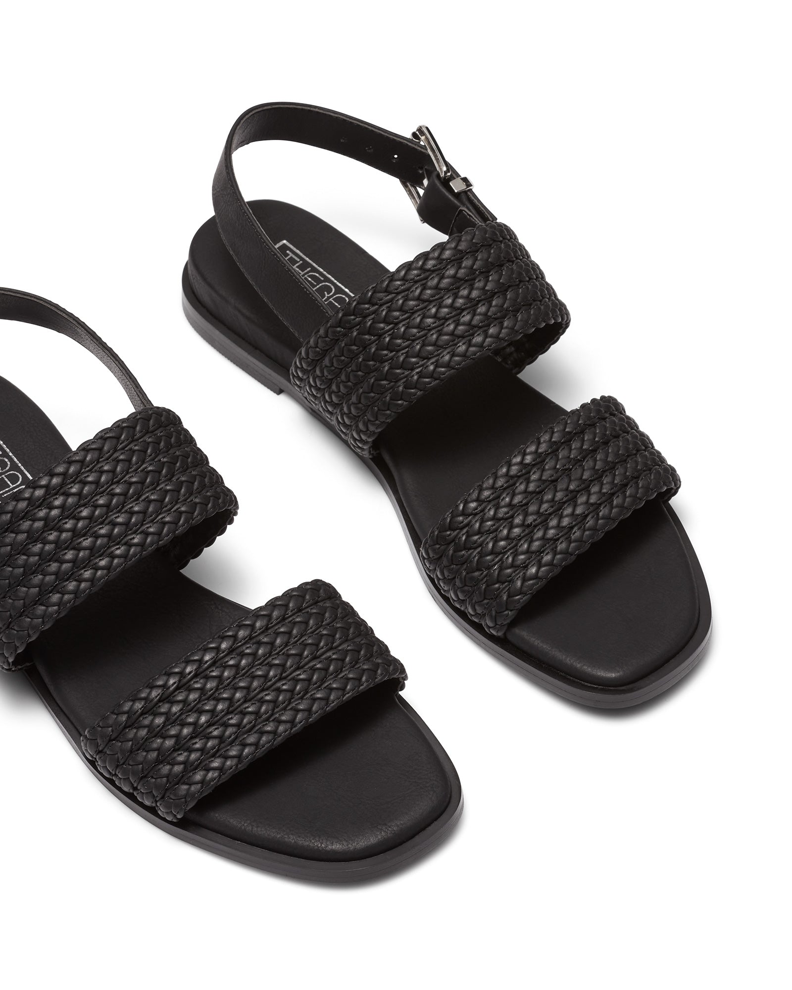 Therapy Shoes Scarlet Black | Women's Sandals | Flats | Woven Strap