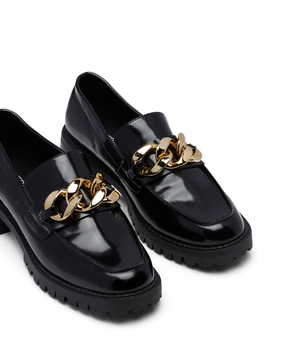 Therapy Shoes Siane Black High Shine | Women's Loafers | Heels | Platform | Chunky