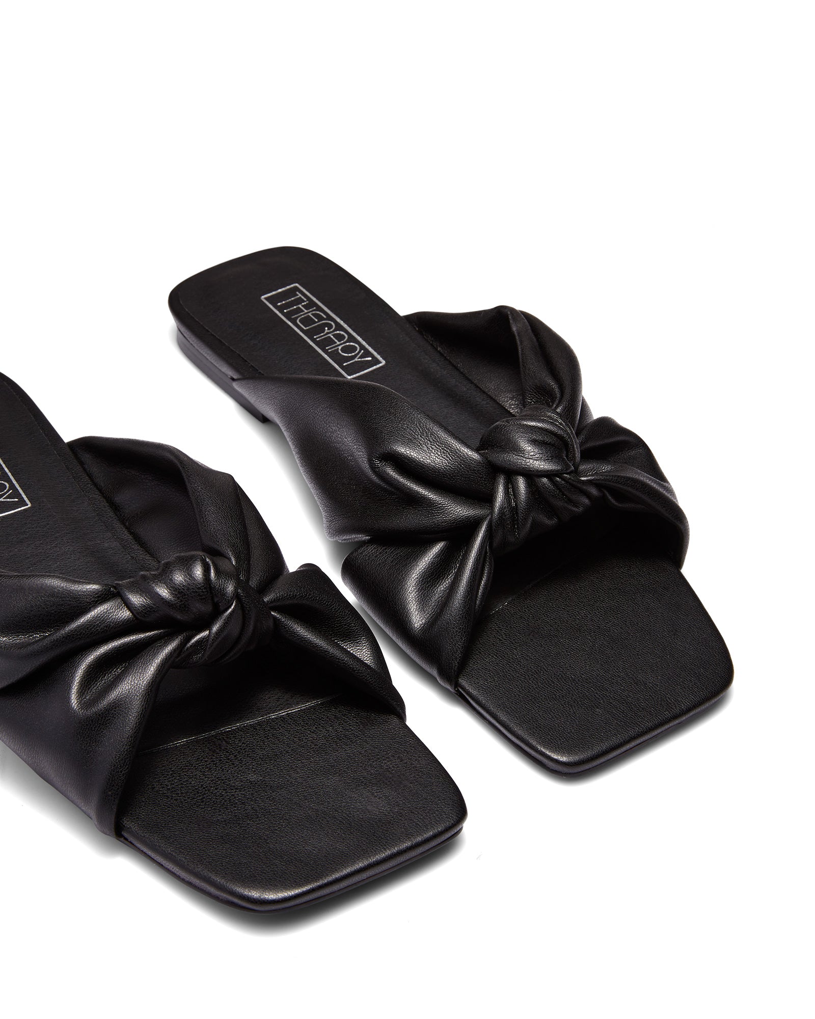 Therapy Shoes Sofia Black | Women's Flats | Slides | Sandals | Knot