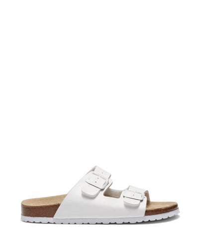 Therapy Shoes Stila White | Women's Slides | Sandals | Flats | Buckle